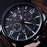 Curren Men's Watch Men Date Clock Men Casual Quartz Watch Leather Wrist Sports Watches - Men'sWatchesCollections