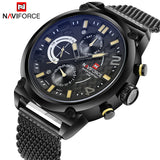 NAVIFORCE Luxury Brand Men's Analog Quartz 24 Hour Date Watches 3ATM Waterproof Clock - Men'sWatchesCollections