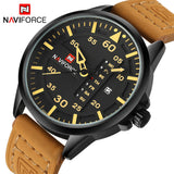 NAVIFORCE Luxury Brand Men Army Military Watches Quartz Date Clock Man Leather Strap Sports - Men'sWatchesCollections