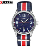 Curren Watches Men Top Brand Luxury Mens Nylon Strap Wristwatches Men's - Men'sWatchesCollections