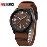Curren Watches Men Top Brand Luxury Mens Nylon Strap Wristwatches Men's - Men'sWatchesCollections
