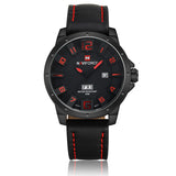 NAVIFORCE Luxury Brand Military Watches Men Quartz Analog 3D Face Leather Sports Watches - Men'sWatchesCollections