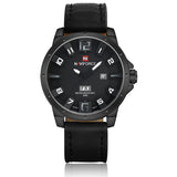 NAVIFORCE Luxury Brand Military Watches Men Quartz Analog 3D Face Leather Sports Watches - Men'sWatchesCollections