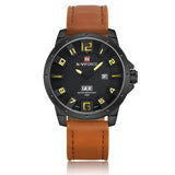 NAVIFORCE Luxury Brand Military Watches Men Quartz Analog 3D Face Leather Sports Watches - Men'sWatchesCollections