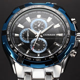 Mens Watches  Brand Luxury Military Wrist Watches Full Stainless Steel Quartz Watch Waterproof - Men'sWatchesCollections