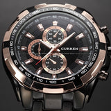 Mens Watches  Brand Luxury Military Wrist Watches Full Stainless Steel Quartz Watch Waterproof - Men'sWatchesCollections