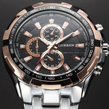 Mens Watches  Brand Luxury Military Wrist Watches Full Stainless Steel Quartz Watch Waterproof - Men'sWatchesCollections