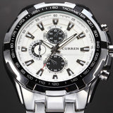 Mens Watches  Brand Luxury Military Wrist Watches Full Stainless Steel Quartz Watch Waterproof - Men'sWatchesCollections