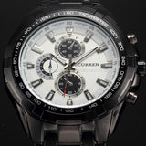 Mens Watches  Brand Luxury Military Wrist Watches Full Stainless Steel Quartz Watch Waterproof - Men'sWatchesCollections