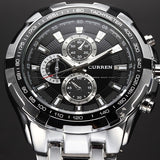 Mens Watches  Brand Luxury Military Wrist Watches Full Stainless Steel Quartz Watch Waterproof - Men'sWatchesCollections