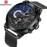 NAVIFORCE Luxury Brand Men's Analog Quartz 24 Hour Date Watches 3ATM Waterproof Clock - Men'sWatchesCollections