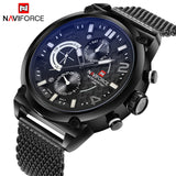 NAVIFORCE Luxury Brand Men's Analog Quartz 24 Hour Date Watches 3ATM Waterproof Clock - Men'sWatchesCollections