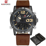 Fashion Luxury Brand Men Waterproof Military Sports Watches Men's Quartz Digital Leather - Men'sWatchesCollections