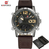 Fashion Luxury Brand Men Waterproof Military Sports Watches Men's Quartz Digital Leather - Men'sWatchesCollections