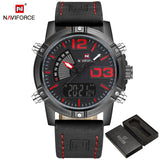 Fashion Luxury Brand Men Waterproof Military Sports Watches Men's Quartz Digital Leather - Men'sWatchesCollections