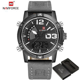Fashion Luxury Brand Men Waterproof Military Sports Watches Men's Quartz Digital Leather - Men'sWatchesCollections