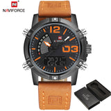 Fashion Luxury Brand Men Waterproof Military Sports Watches Men's Quartz Digital Leather - Men'sWatchesCollections
