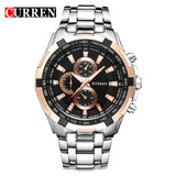 Curren Brand fashion Quartz Watch men full steel Clock Male Wrist watch waterproof - Men'sWatchesCollections