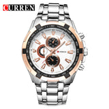 Curren Brand fashion Quartz Watch men full steel Clock Male Wrist watch waterproof - Men'sWatchesCollections