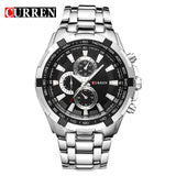 Curren Brand fashion Quartz Watch men full steel Clock Male Wrist watch waterproof - Men'sWatchesCollections