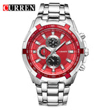 Luxury Black Curren full steel quartz Watch Men Casual Military Wristwatch Dress waterproof - Men'sWatchesCollections