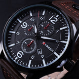 Curren Men's Watch Men Date Clock Men Casual Quartz Watch Leather Wrist Sports Watches - Men'sWatchesCollections
