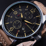 Curren Men's Watch Men Date Clock Men Casual Quartz Watch Leather Wrist Sports Watches - Men'sWatchesCollections