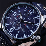 Curren Men's Watch Men Date Clock Men Casual Quartz Watch Leather Wrist Sports Watches - Men'sWatchesCollections