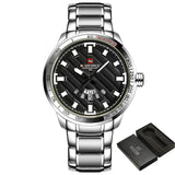 NAVIFORCE Luxury Brand Stainless Steel Gold Watch Men's Quartz Clock Man Sports Waterproof - Men'sWatchesCollections