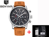 BENYAR Brand Sport Men Watch Top Brand Luxury Male Leather Waterproof - Men'sWatchesCollections