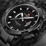 NAVIFORCE Mens Watches Top Brand Luxury Sport Quartz Watch 3ATM Waterproof  stainless steel - Men'sWatchesCollections