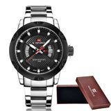 NAVIFORCE Mens Watches Top Brand Luxury Sport Quartz Watch 3ATM Waterproof  stainless steel - Men'sWatchesCollections