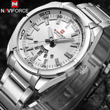 Men Watches Luxury sport Quartz 30M waterproof watches men's stainless steel band auto date - Men'sWatchesCollections
