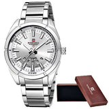 Men Watches Luxury sport Quartz 30M waterproof watches men's stainless steel band auto date - Men'sWatchesCollections
