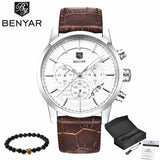BENYAR Men Watch Top Brand Quartz Watch Mens Sport Fashion Analog Leather Strap - Men'sWatchesCollections