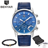 BENYAR Men Watch Top Brand Quartz Watch Mens Sport Fashion Analog Leather Strap - Men'sWatchesCollections