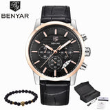 BENYAR Men Watch Top Brand Quartz Watch Mens Sport Fashion Analog Leather Strap - Men'sWatchesCollections