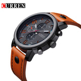 CURREN Top Brand Men Sports Waterproof Quartz Watch Fashion Military Luxury Leather - Men'sWatchesCollections