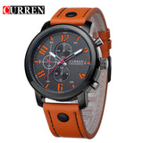 CURREN Top Brand Men Sports Waterproof Quartz Watch Fashion Military Luxury Leather - Men'sWatchesCollections