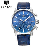 BENYAR Stainless Steel Chronograph Sports Mens Watches Top Brand Luxury Quartz - Men'sWatchesCollections