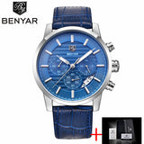 BENYAR Stainless Steel Chronograph Sports Mens Watches Top Brand Luxury Quartz - Men'sWatchesCollections