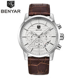 BENYAR Stainless Steel Chronograph Sports Mens Watches Top Brand Luxury Quartz - Men'sWatchesCollections