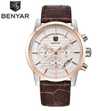 BENYAR Stainless Steel Chronograph Sports Mens Watches Top Brand Luxury Quartz - Men'sWatchesCollections