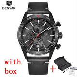 BENYAR Waterproof Men's Watches Full Steel Quartz Analog Army Military Sport Watch Men - Men'sWatchesCollections