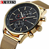 CURREN Men's Quartz Watches  Casual Full Steel Sports Watches Business - Men'sWatchesCollections