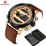 NAVIFORCE Sport Watches Men's Quartz LED Analog Clock Military Waterproof Wrist Watch - Men'sWatchesCollections