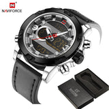 NAVIFORCE Sport Watches Men's Quartz LED Analog Clock Military Waterproof Wrist Watch - Men'sWatchesCollections