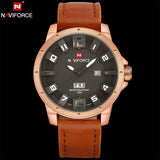 NAVIFORCE Luxury Brand Military Army Quartz Watch Men Analog 3D Dial Clock Waterproof - Men'sWatchesCollections