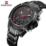 NAVIFORCE Luxury Brand Sports Army Military Watches Men's Quartz Analog LED Clock  Waterproof - Men'sWatchesCollections