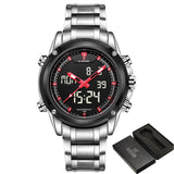 NAVIFORCE Luxury Brand Sports Army Military Watches Men's Quartz Analog LED Clock  Waterproof - Men'sWatchesCollections